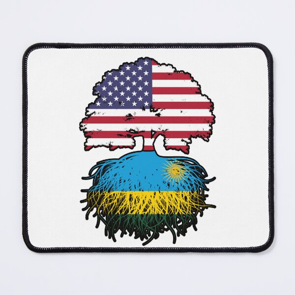 Item preview, Rwanda Rwandan American USA Tree Roots Flag designed and sold by FlagX.