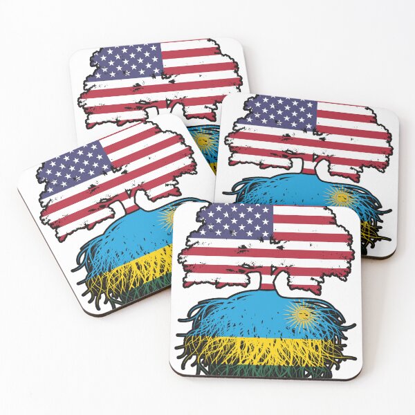 Item preview, Rwanda Rwandan American USA Tree Roots Flag designed and sold by FlagX.