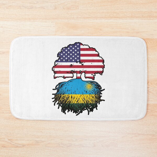 Item preview, Rwanda Rwandan American USA Tree Roots Flag designed and sold by FlagX.