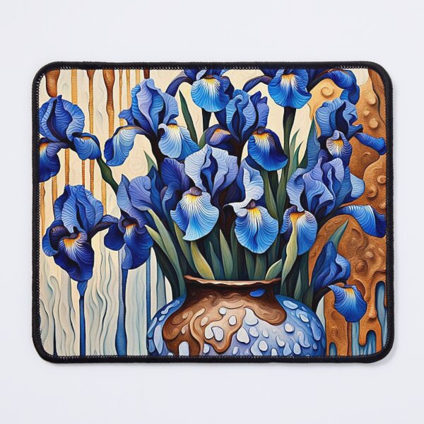 Item preview, Blue Irises in vase designed and sold by George Hutton Hunter.