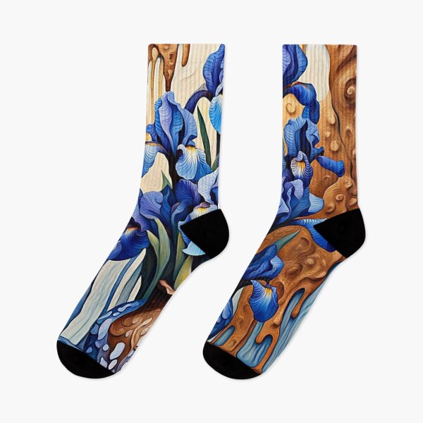 Artikelvorschau, Blaue Schwertlilien in Vase entworfen und verkauft von George Hutton Hunter.