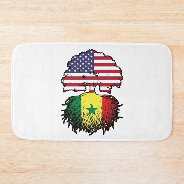 Item preview, Senegal Senegalese American USA Tree Roots Flag designed and sold by FlagX.
