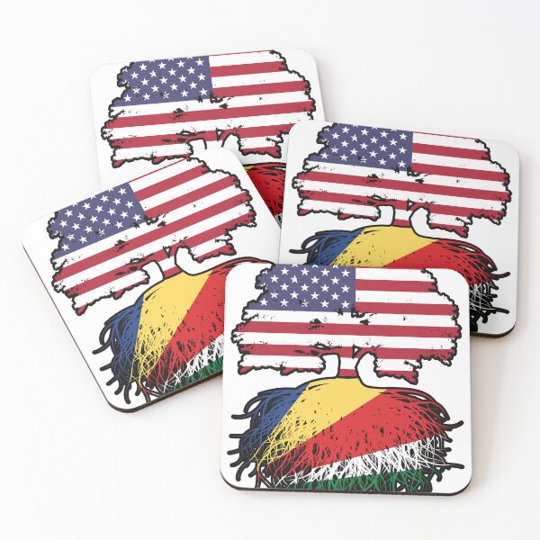 Item preview, Seychelles Seychellois American USA Tree Roots Flag designed and sold by FlagX.