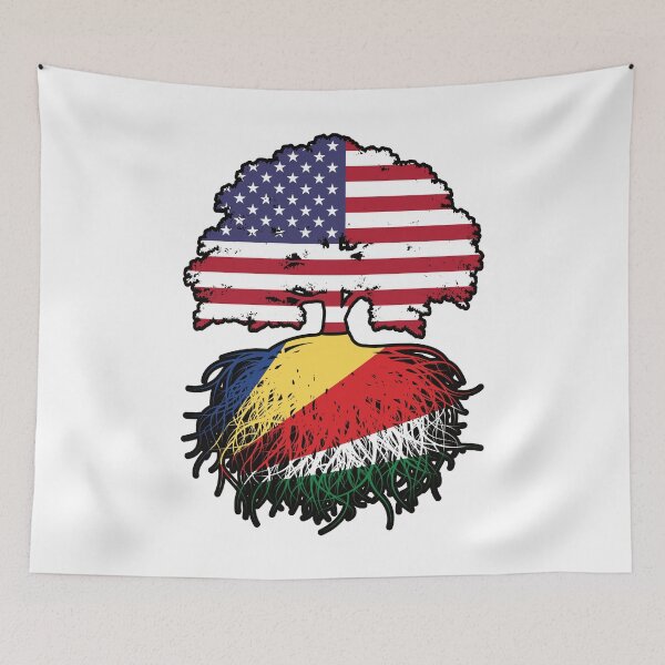 Item preview, Seychelles Seychellois American USA Tree Roots Flag designed and sold by FlagX.