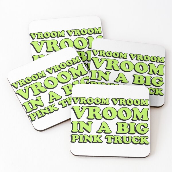Item preview, vroom vroom vroom in a big pink truck designed and sold by wordswithfonts.