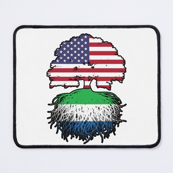 Item preview, Sierra Leone Sierra Leonean American USA Tree Roots Flag designed and sold by FlagX.