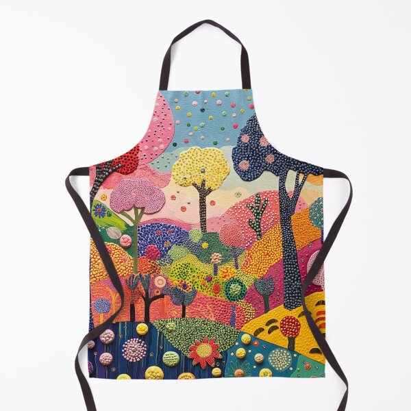 Item preview, Floral Fantasy Landscape in Folk Art Polka Dot Style  designed and sold by Neika Shimm Designs.