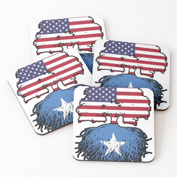 Item preview, Somalia Somali American USA Tree Roots Flag designed and sold by FlagX.