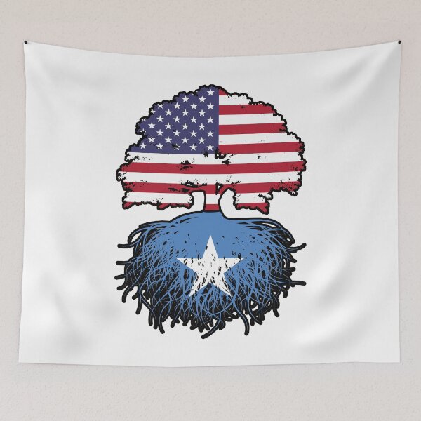 Item preview, Somalia Somali American USA Tree Roots Flag designed and sold by FlagX.