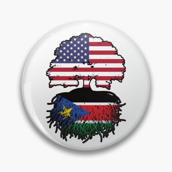 Item preview, South Sudan South Sudanese American USA Tree Roots Flag designed and sold by FlagX.