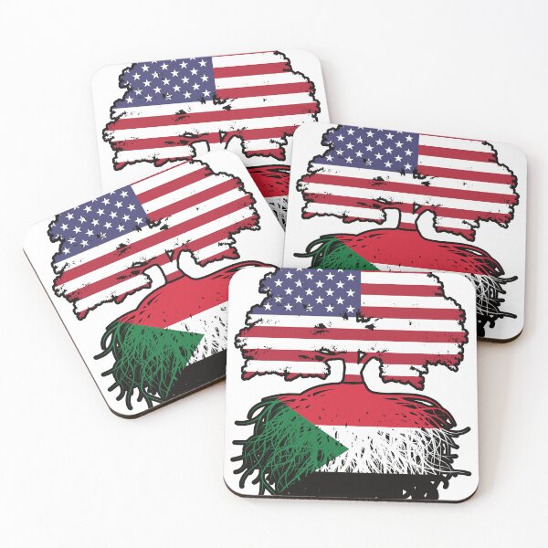 Item preview, Sudan Sudanese American USA Tree Roots Flag designed and sold by FlagX.