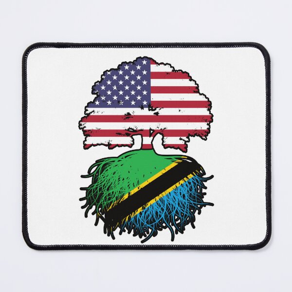 Item preview, Tanzania Tanzanian American USA Tree Roots Flag designed and sold by FlagX.