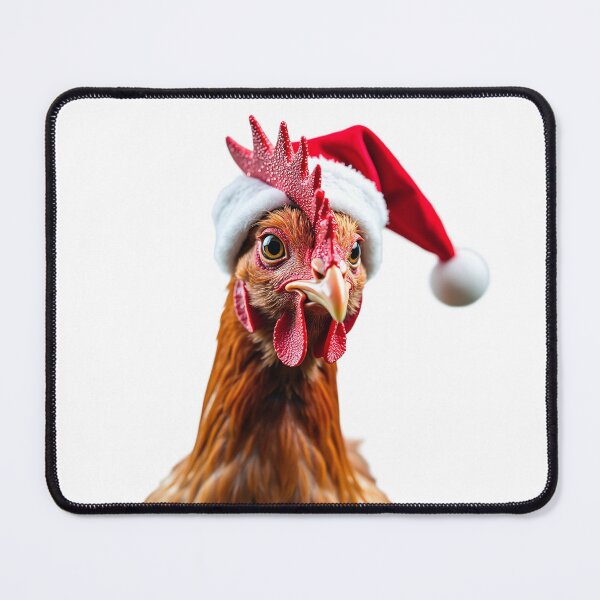 Item preview, Funny Chicken Wearing Christmas Hat designed and sold by LazyOwlStore.