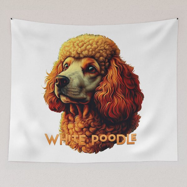 Item preview, Poster Prints T-Shirt Design - Dog Breeds: White Poodle designed and sold by ForeverPrintsOK.
