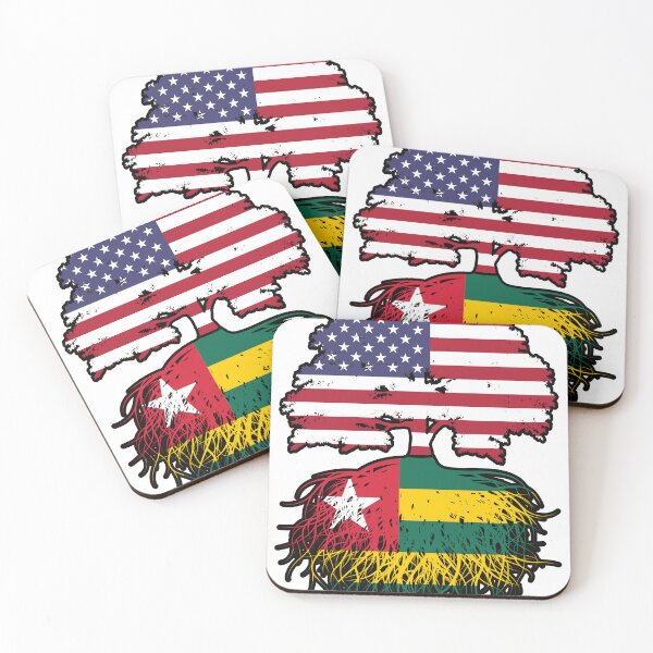 Item preview, Togo Togolese American USA Tree Roots Flag designed and sold by FlagX.