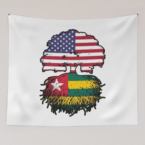 Item preview, Togo Togolese American USA Tree Roots Flag designed and sold by FlagX.