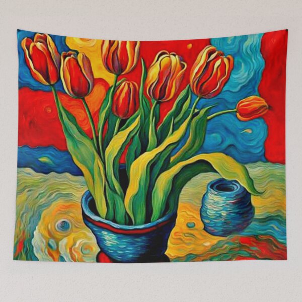 Item preview, Tulips in vase designed and sold by George Hutton Hunter.