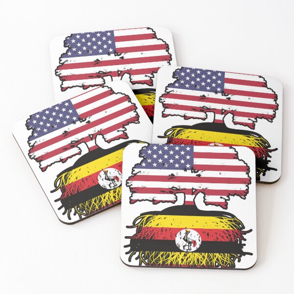 Item preview, Uganda Ugandan American USA Tree Roots Flag designed and sold by FlagX.