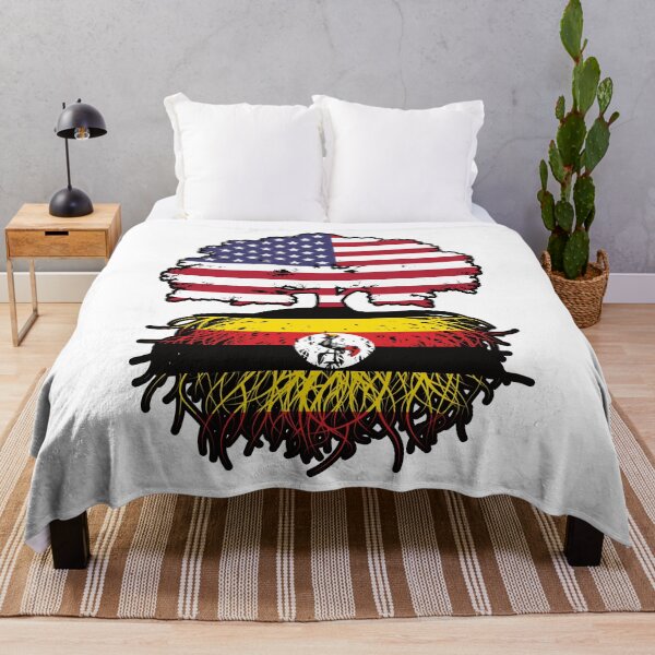 Item preview, Uganda Ugandan American USA Tree Roots Flag designed and sold by FlagX.