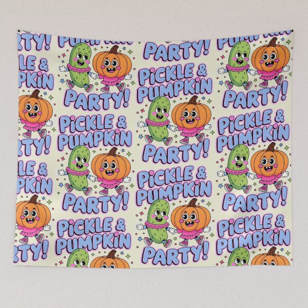 Item preview, PICKLE & PUMPKIN PARTY! A Quirky Celebration, Vibrant Hues, Autumnal Glee designed and sold by SplashTastic.