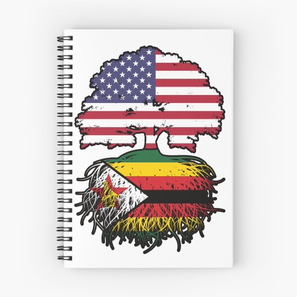 Item preview, Zimbabwe Zimbabwean American USA Tree Roots Flag designed and sold by FlagX.