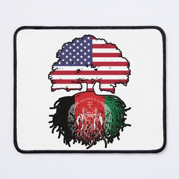 Item preview, Afghanistan Afghan American USA Tree Roots Flag designed and sold by FlagX.