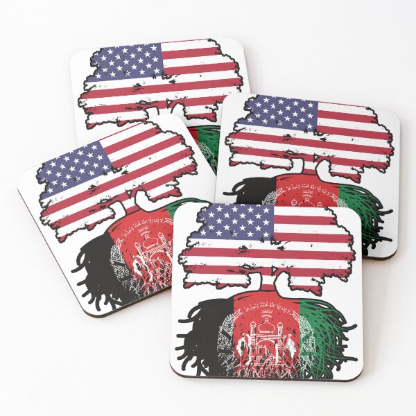 Item preview, Afghanistan Afghan American USA Tree Roots Flag designed and sold by FlagX.