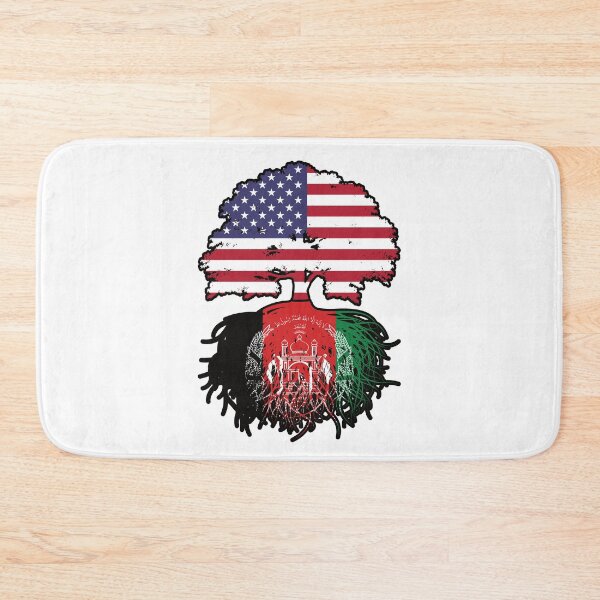 Item preview, Afghanistan Afghan American USA Tree Roots Flag designed and sold by FlagX.
