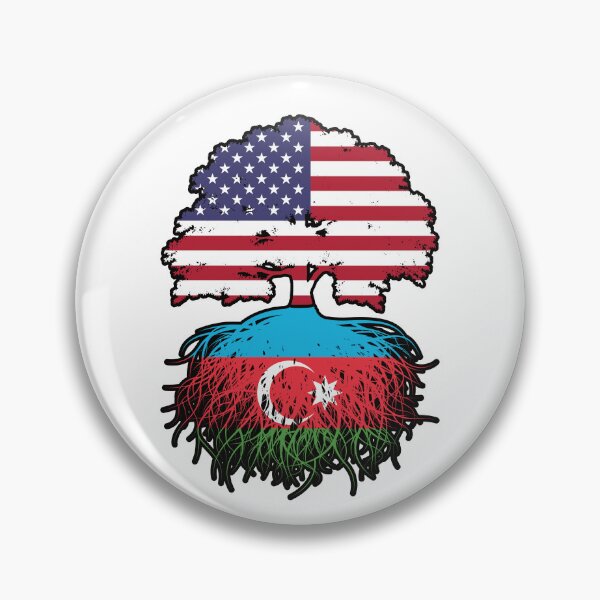 Item preview, Azerbaijan Azerbaijani American USA Tree Roots Flag designed and sold by FlagX.