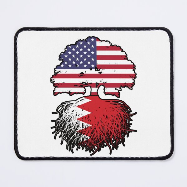 Item preview, Bahrain Bahraini American USA Tree Roots Flag designed and sold by FlagX.