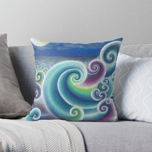 Fibonacci's Sea Throw Pillow