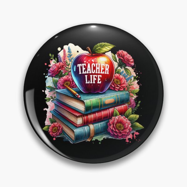 Item preview, Teacher Life – Apple & Books Floral Design for Educators designed and sold by artedigital99.