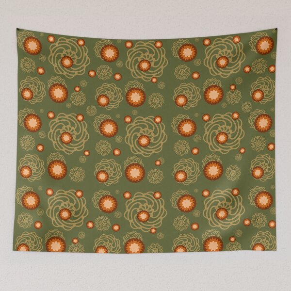 Item preview, Orange and green pattern designed and sold by Kristaine.