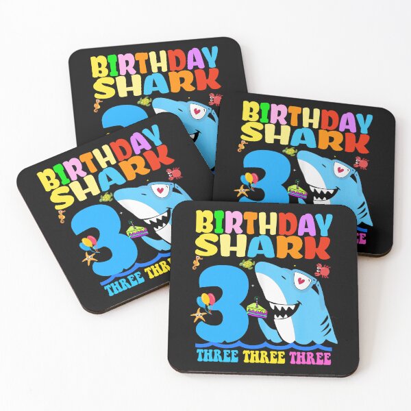 Item preview, Kids Shark Birthday 3rd Birthday Kids Boy 3 Year Old Gift Kids designed and sold by BASKF.