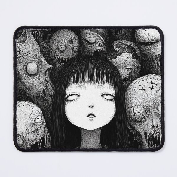 Item preview, Rage of the Forsaken - black and white horror manga anime girl designed and sold by ForsakenFrames.