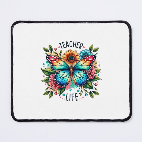 Item preview, Teacher Life – Vibrant Butterfly & Floral Design for Educators designed and sold by artedigital99.