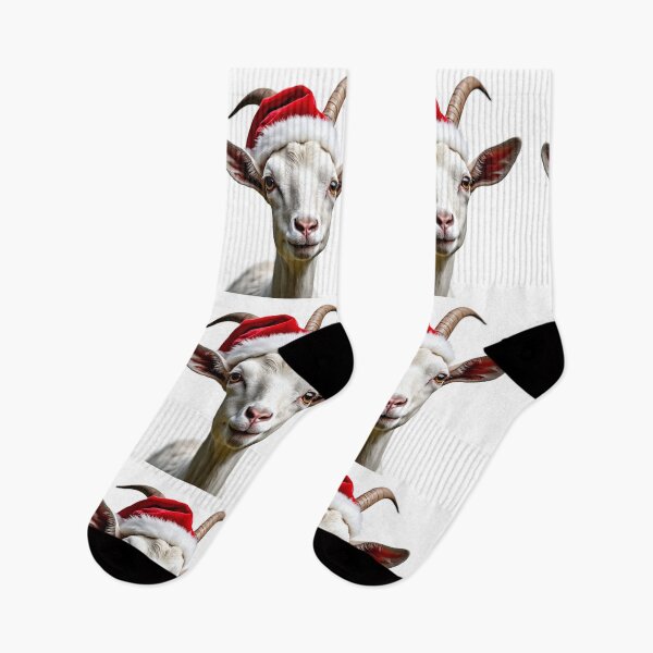 Item preview, Funny Goat Wearing Christmas Hat designed and sold by LazyOwlStore.