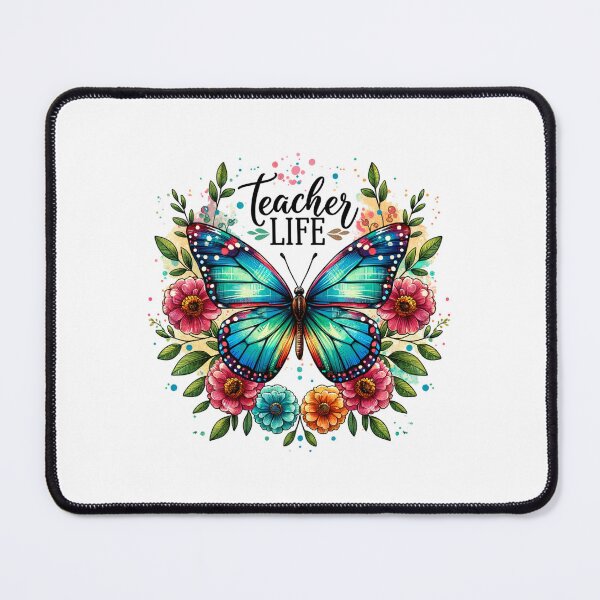 Item preview, Teacher Life – Vibrant Butterfly & Floral Design for Educators designed and sold by artedigital99.
