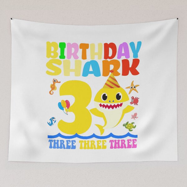 Item preview, Kids Shark Birthday 3rd Birthday Kids Boy 3 Year Old Gift Kids designed and sold by BASKF.