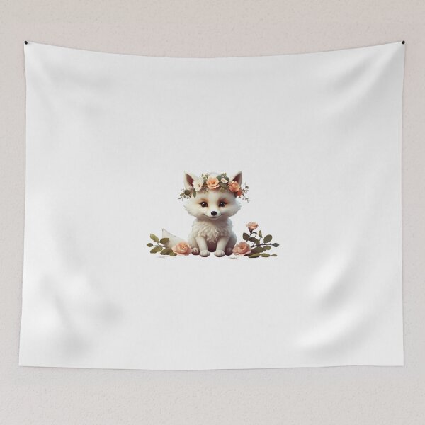 Item preview, Floral fox clipart. designed and sold by Vegasstickers.