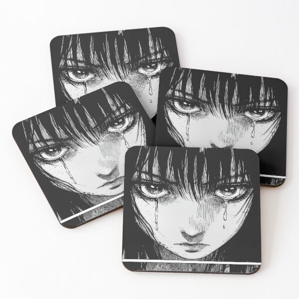 Item preview, Shattered Grace - black and white horror manga anime girl designed and sold by ForsakenFrames.