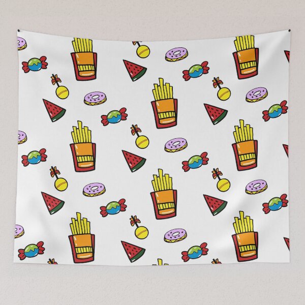 Item preview, Fancy snack and sweet food design print designed and sold by Ryslissa.