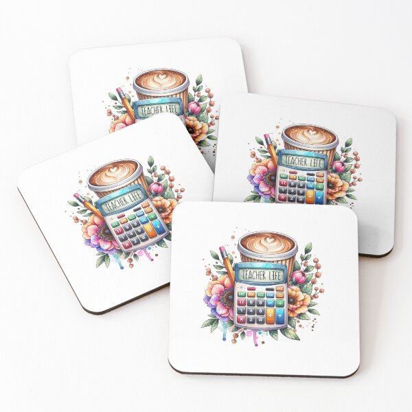 Item preview, Teacher Life – Calculator & School Supplies Floral Design for Educators designed and sold by artedigital99.