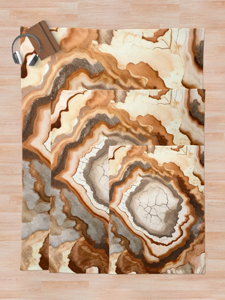 Thumbnail 5 of 6, Throw Blanket, Rustic Geode Pattern designed and sold by BirdsnStuff.