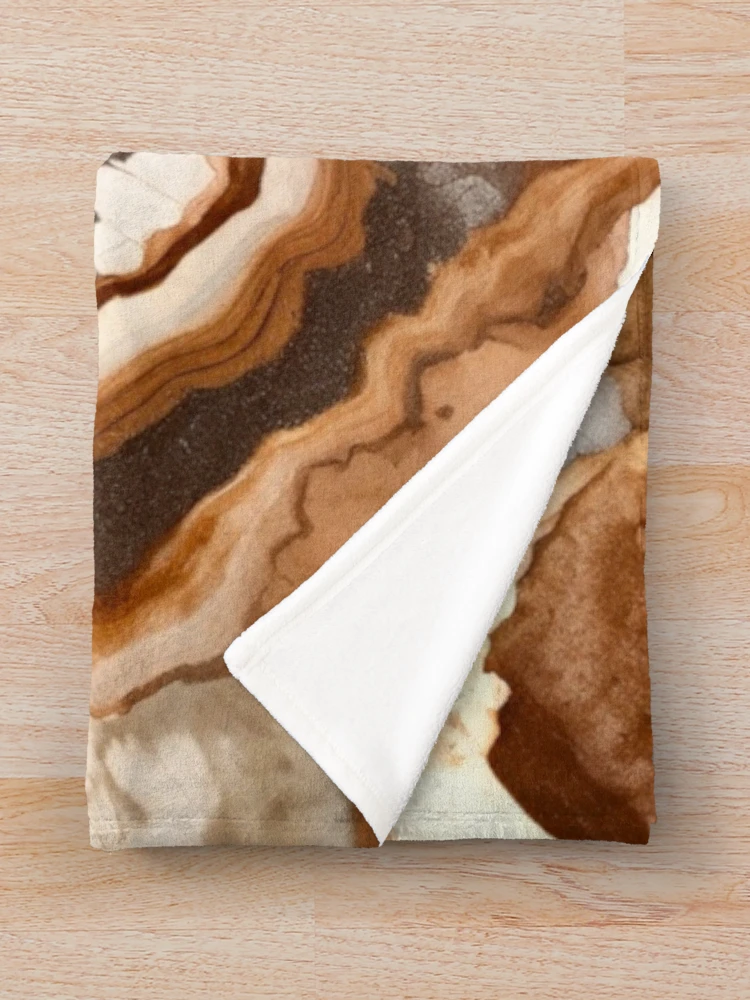 Thumbnail 3 of 6, Throw Blanket, Rustic Geode Pattern designed and sold by BirdsnStuff.