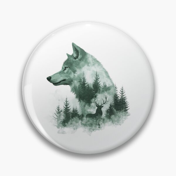 Artikelvorschau, Wilder Wolf und Hirsch entworfen und verkauft von NicolasGlowArt.