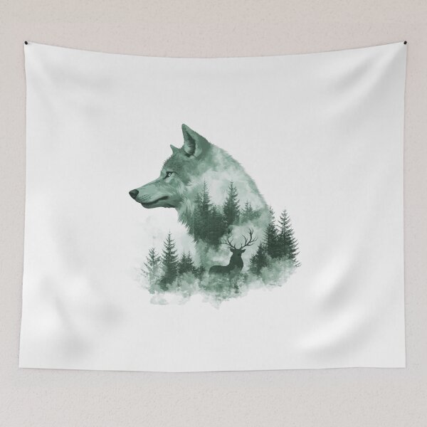 Item preview, Wild Wolf and Deer designed and sold by NicolasGlowArt.