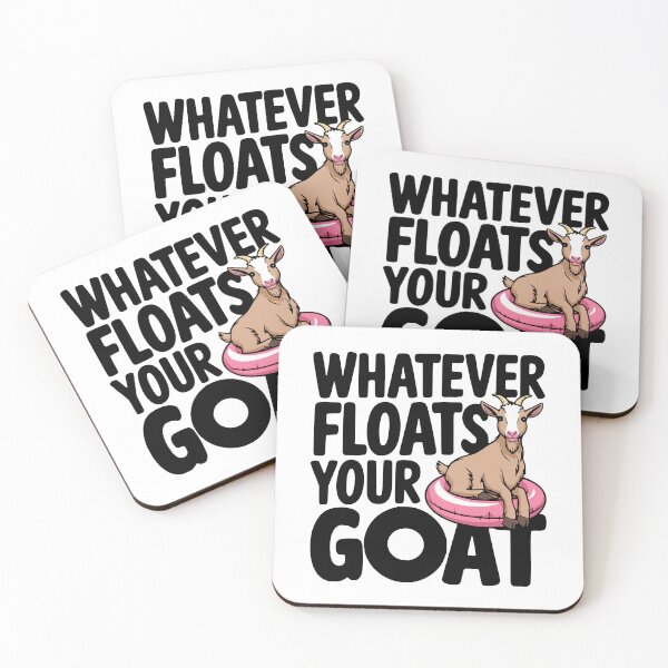 Item preview, Whatever Floats Your Goat! Cute Goat Pun designed and sold by PMCreative.