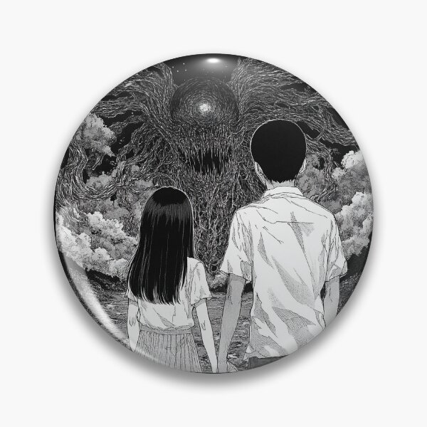 Item preview, Horizon of Hope - black and white horror manga anime couple designed and sold by ForsakenFrames.
