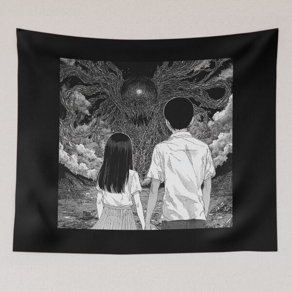 Item preview, Horizon of Hope - black and white horror manga anime couple designed and sold by ForsakenFrames.